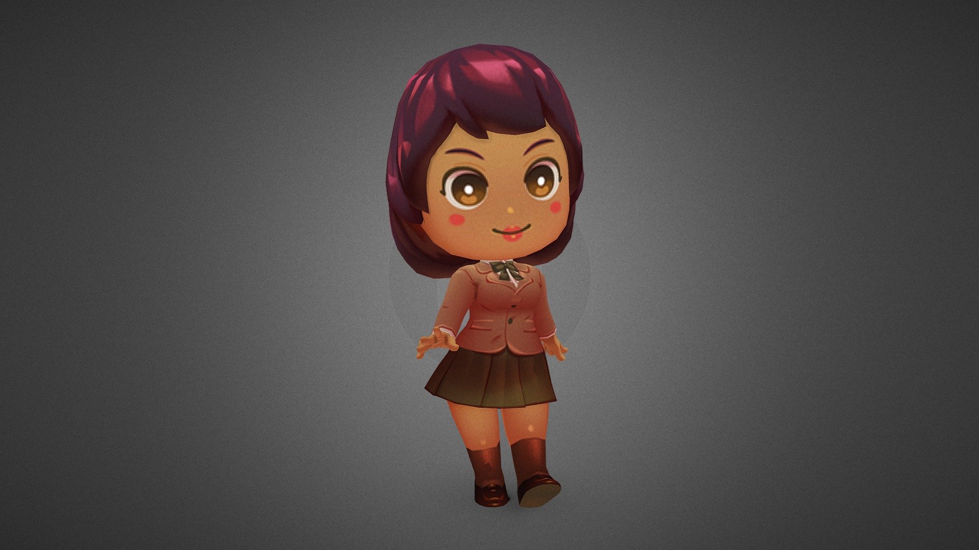 A character in adorable chibi style. Focus on building the storytelling or developing the gameplay for your project. The character is here!

The additional files are compressed into a single RAR archive. This package includes a total of one (1x) rigged low poly 3D character (T-Pose) in FBX and MA formats, and a high resolution hand painted texture (2048 x 2048 px 3d model