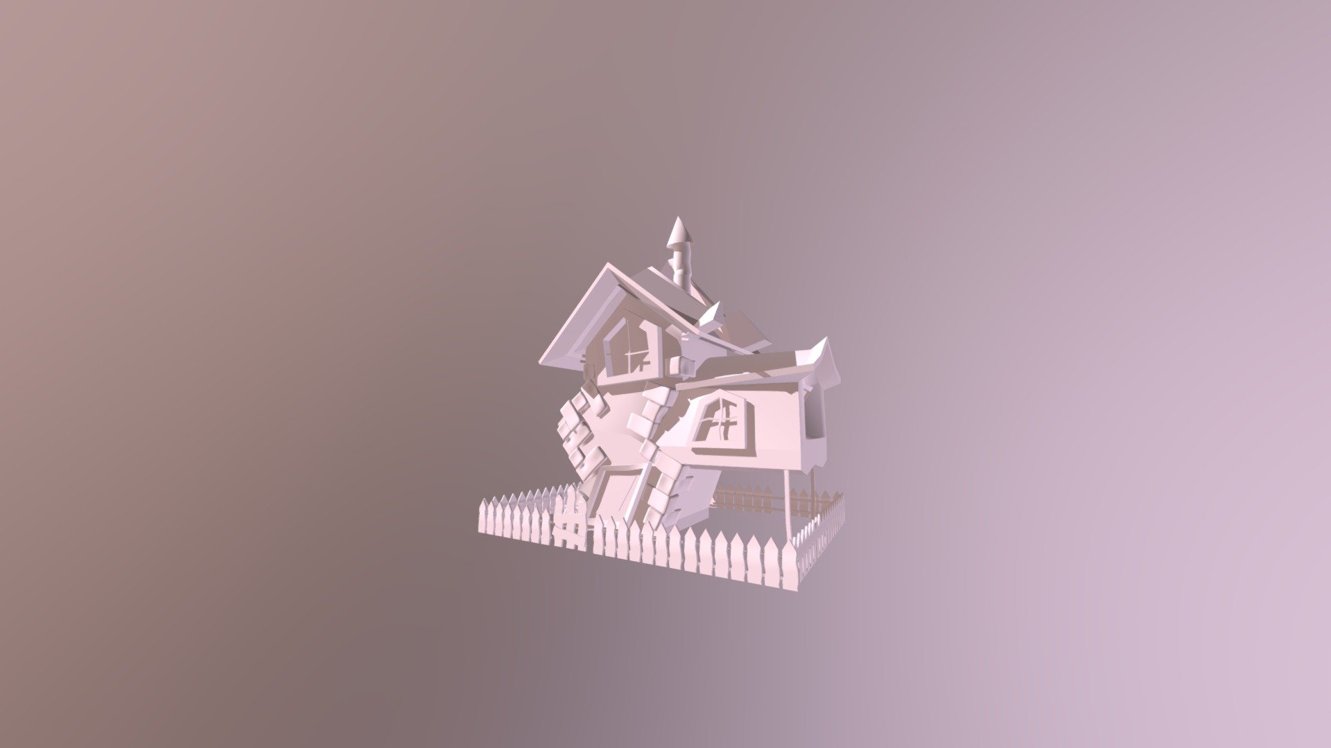 Cartoon House - 3D model by Bader_Asiri 3d model