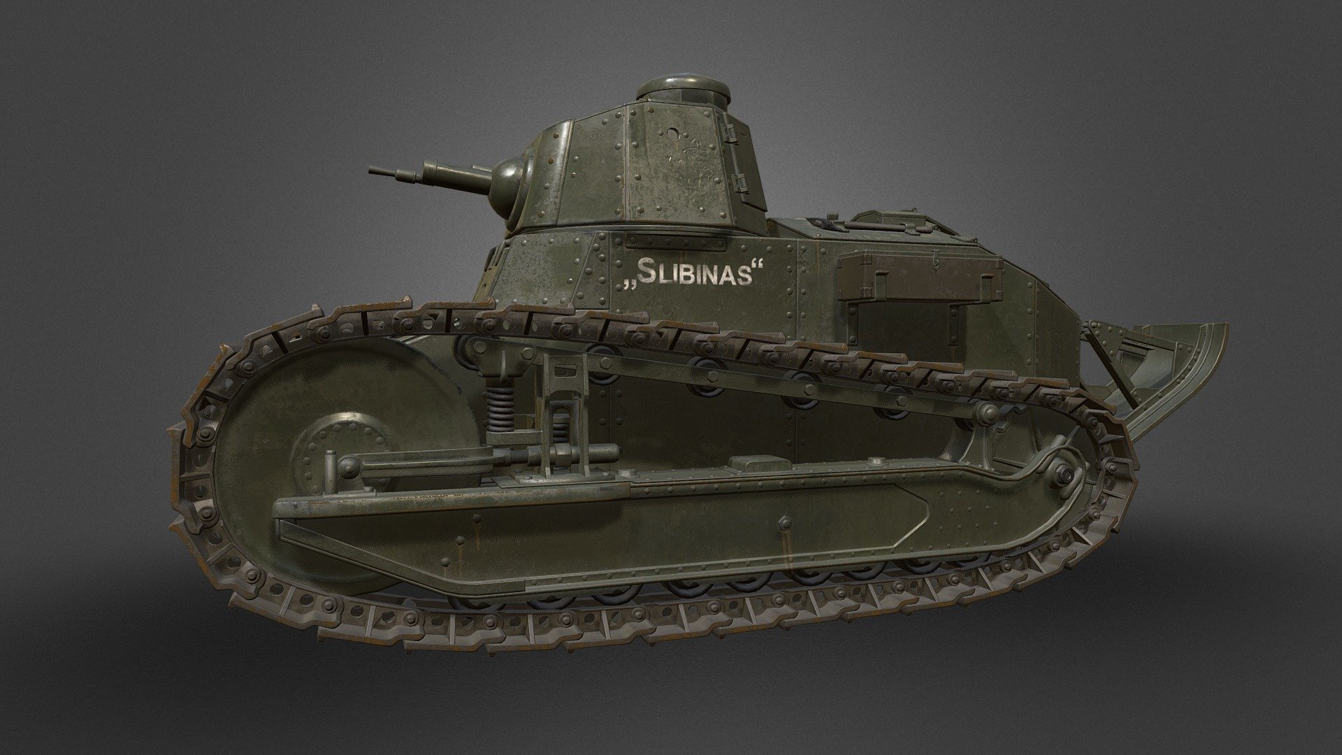 Lithuanian Renault FT-17 purchased from France during the interwar period.

This is an older model, never really intended to put it up for sale, so the optimisation is quite bad.
Modeled in Blender 3d
Textured in Substance Painter

If you’d like to see some more of my work please check out my artstation: https://jonasp.artstation.com/ - Renault FT-17 - Buy Royalty Free 3D model by Jonas Prunskus (@JPrun) 3d model