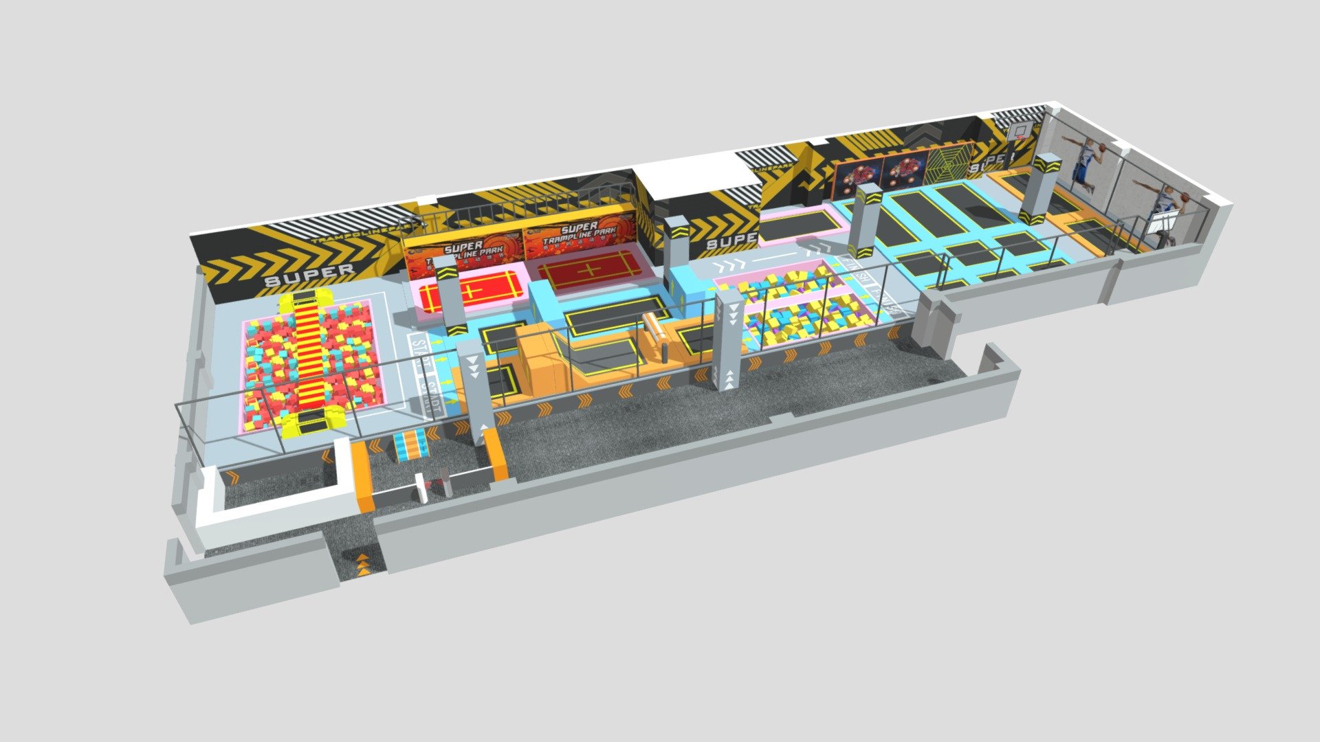 Sports and entertainment center

The 3D model of Amusement Park Equipment.

Hope you like it 3d model