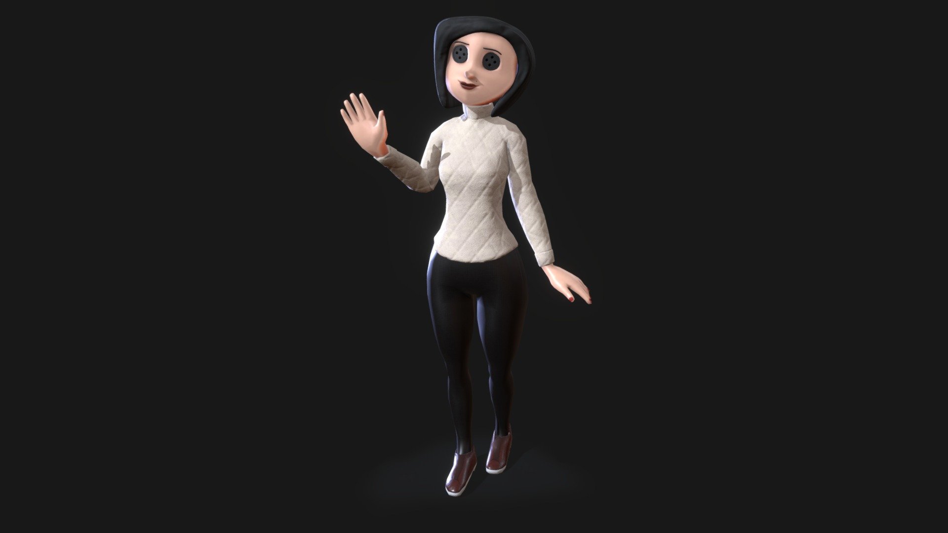 Coraline mother,  turned out well.
Model made in blender, textures in subpainter.
http://coraline.wikia.com/wiki/Beldam_(Other_Mother) - Other mother - Coraline - 3D model by H3SYR (@ongezell) 3d model