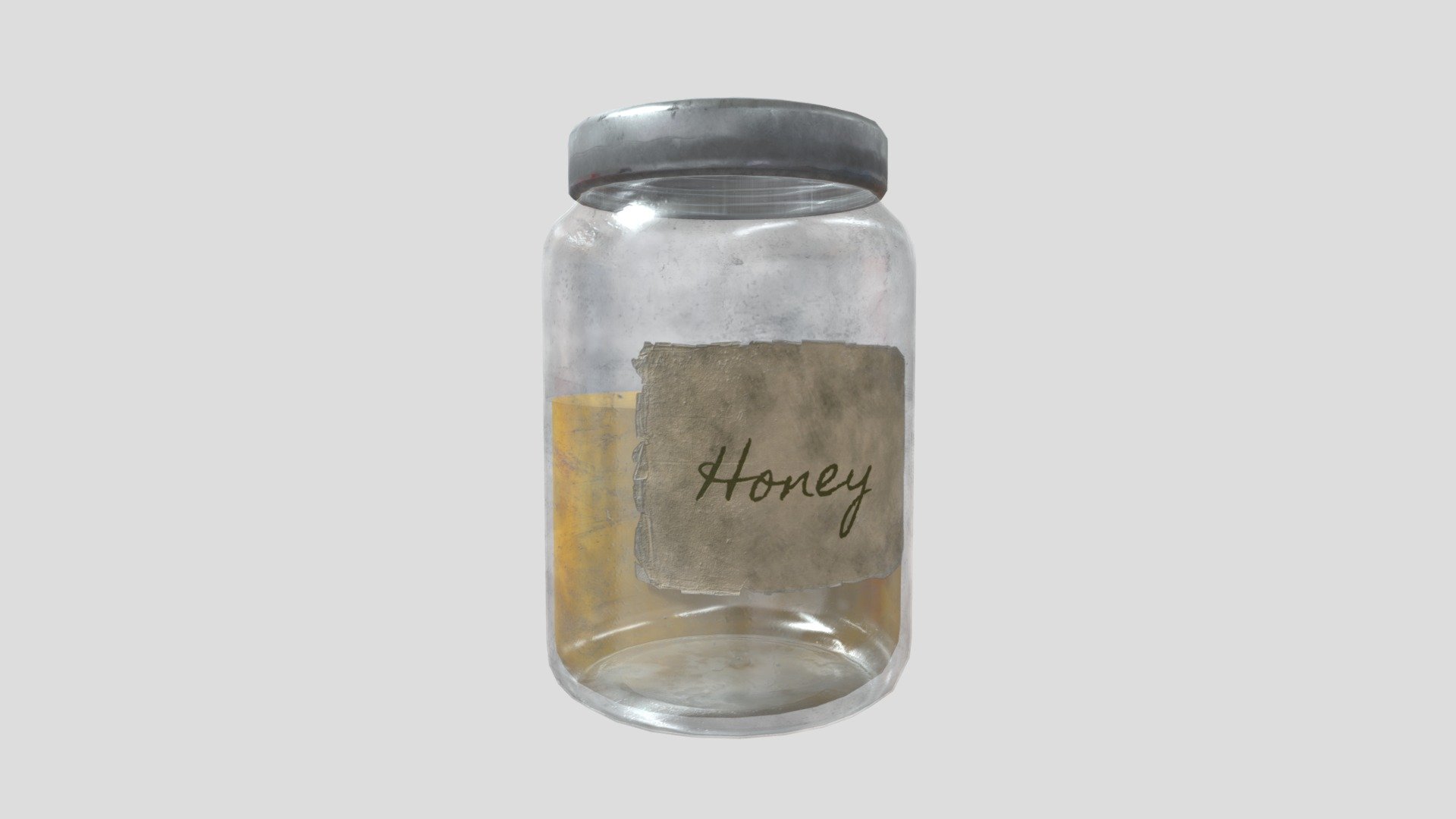 Textures 2048x2048

Model pieces

-Jar
-Honey
-Top
-Lable

Modelded in sperarate pieces so it could be animated 3d model
