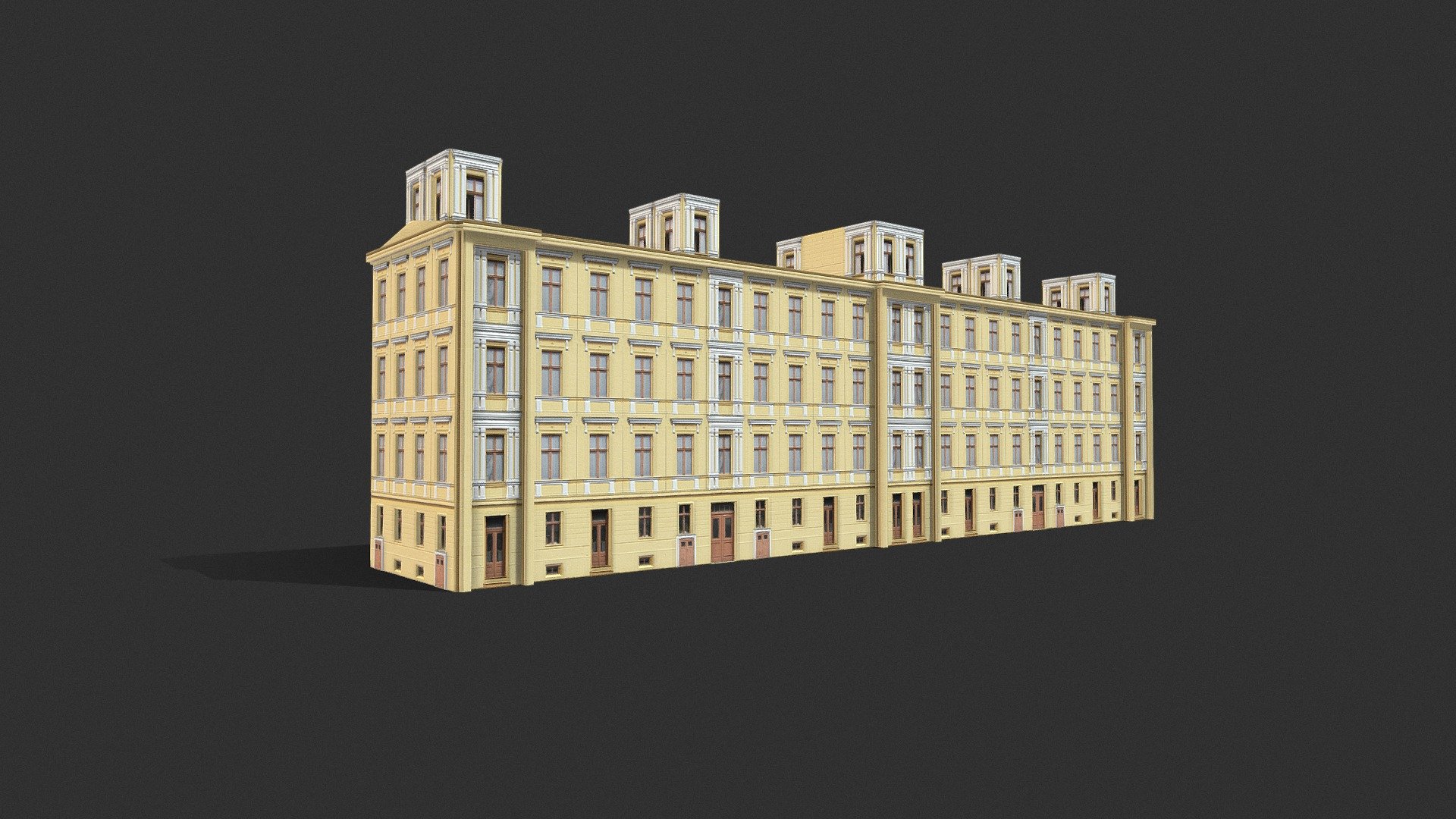 3D model of Old Apartment House

Resolution of textures:  1024x1024, 700x700(roof)
Originally created with 3ds Max 2017
Photorealistic Texture
Unit system is set to centimetre.
Model is built to real-world scale
Rendered in Vray and 

Special notes:
.fbx format is recommended for import in other 3d software. If your software doesn't support .fbx format, please use .3ds format; .obj, format was exported from 3ds Max 3d model