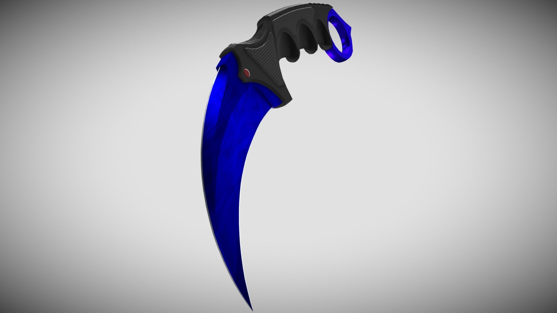 Karambit Knife from CS:GO with sapphire pattern Model made in Autodesk MAYA, textured and rendered in Substance Painter - Karambit Knife Sapphire - Buy Royalty Free 3D model by P7PO (@PiPo07) 3d model