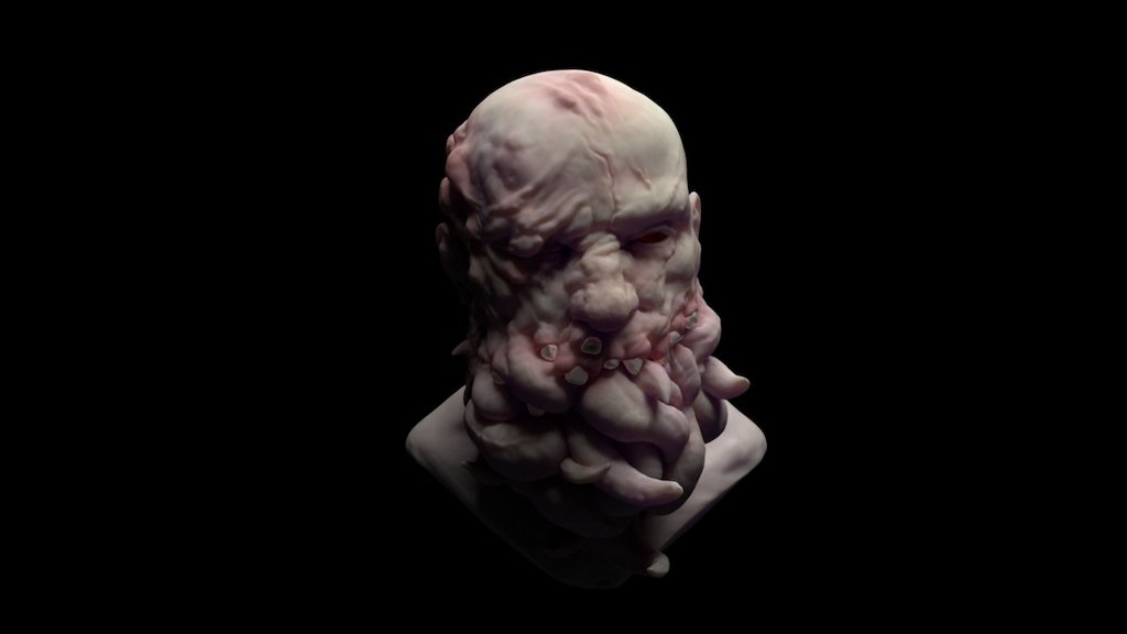 Lovecraftian bust - Decayed Man - 3D model by adami 3d model