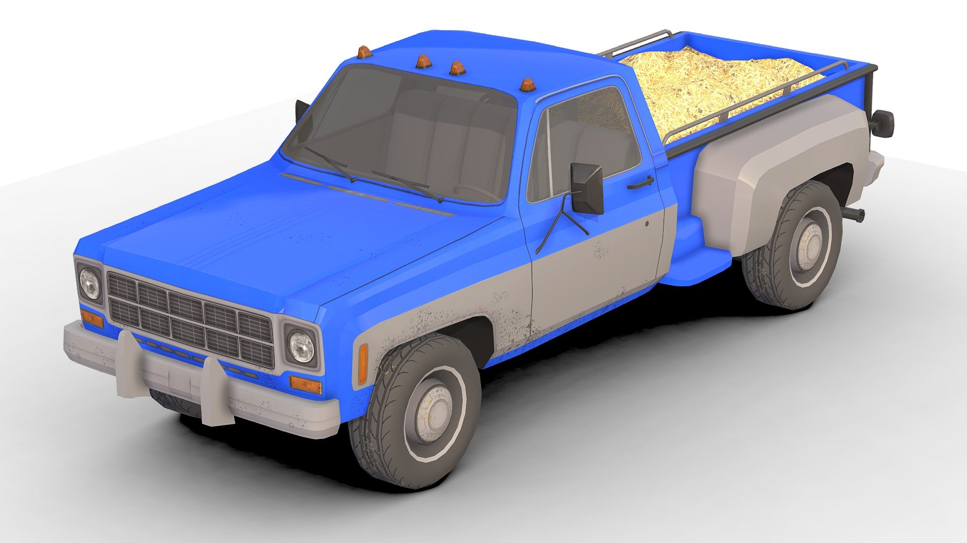 Farm Car Low_Poly .

You can use these models in any game and project.

This model is made with order and precision.

Separated parts (bodys . wheels . Steer . Bulldozers ).

Very Low- Poly.

Truck have separate parts.

Average poly count: 14,000 tris.

Texture size: 2048 / 1024 (PNG).

Number of textures: 3.

Number of materials: 4.

Format: Fbx / Obj / 3DMax .

The original files are in the Additional file .

Wait for my new models.. Your friend (Sidra) 3d model