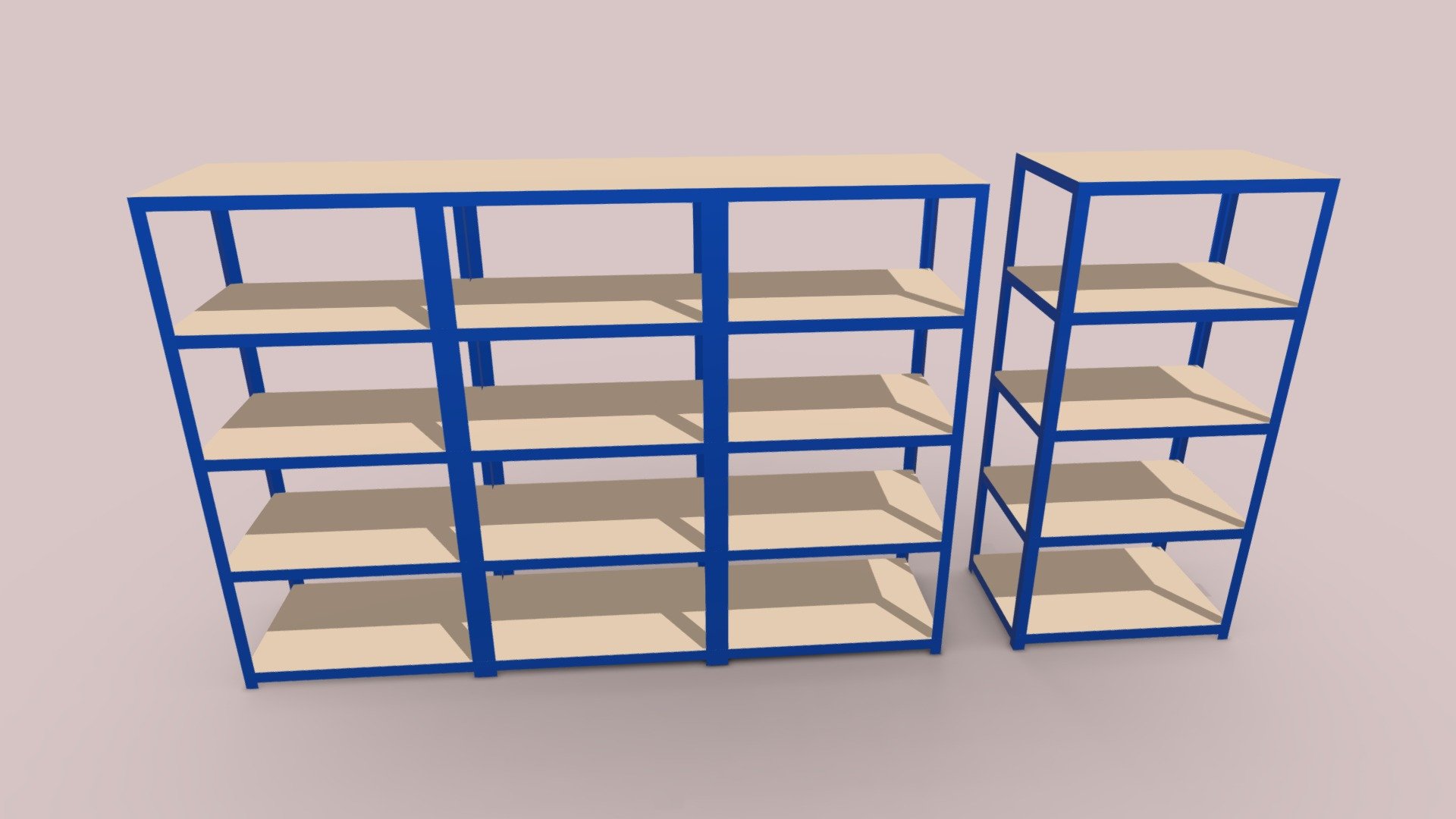 These are some nice warehouse shelves I modeled for a fun game project I'm been a part of with some friends 3d model