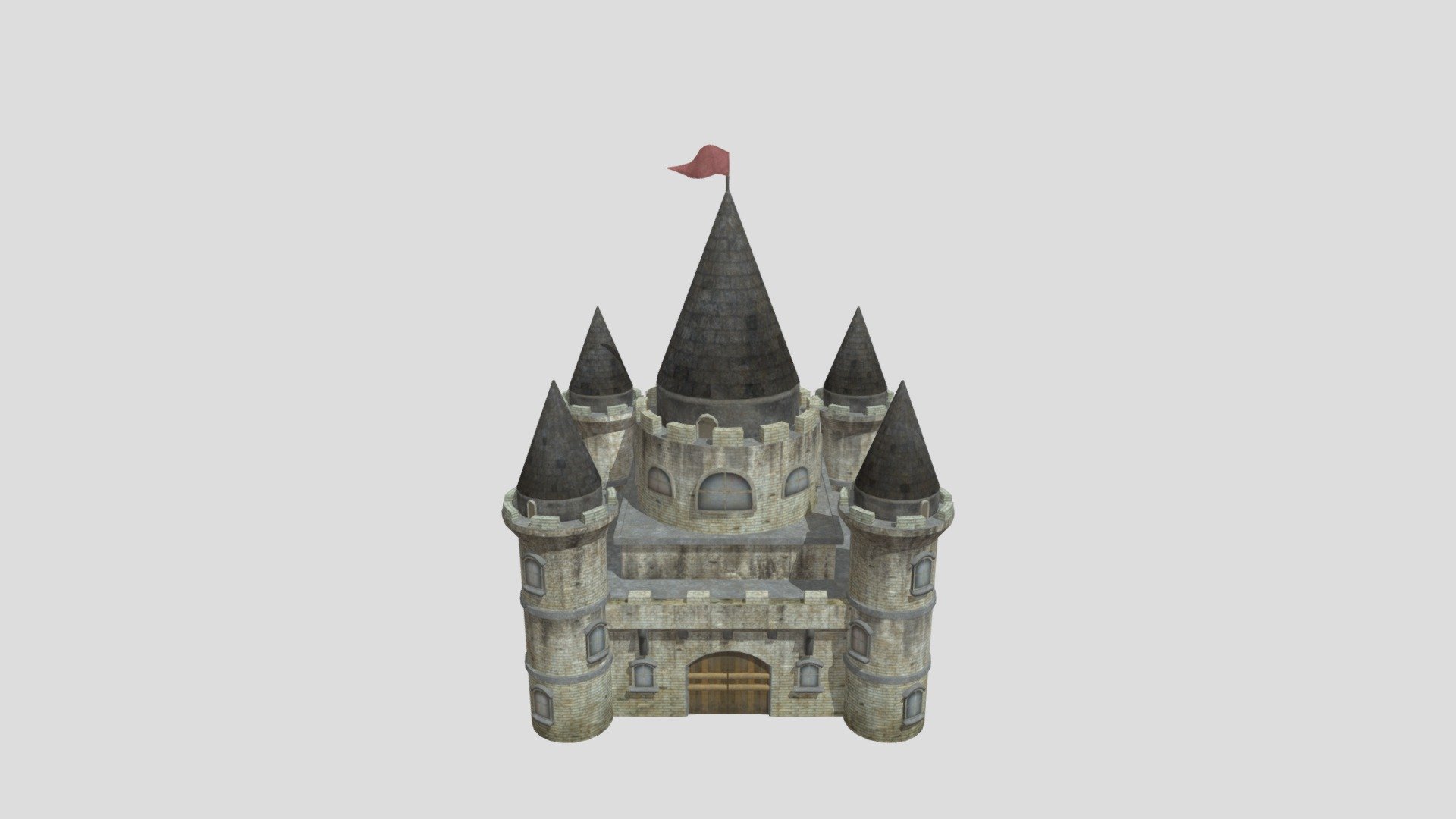 The Medieval Castle With Strong Walls - Castle - Download Free 3D model by hamidkhan224 3d model