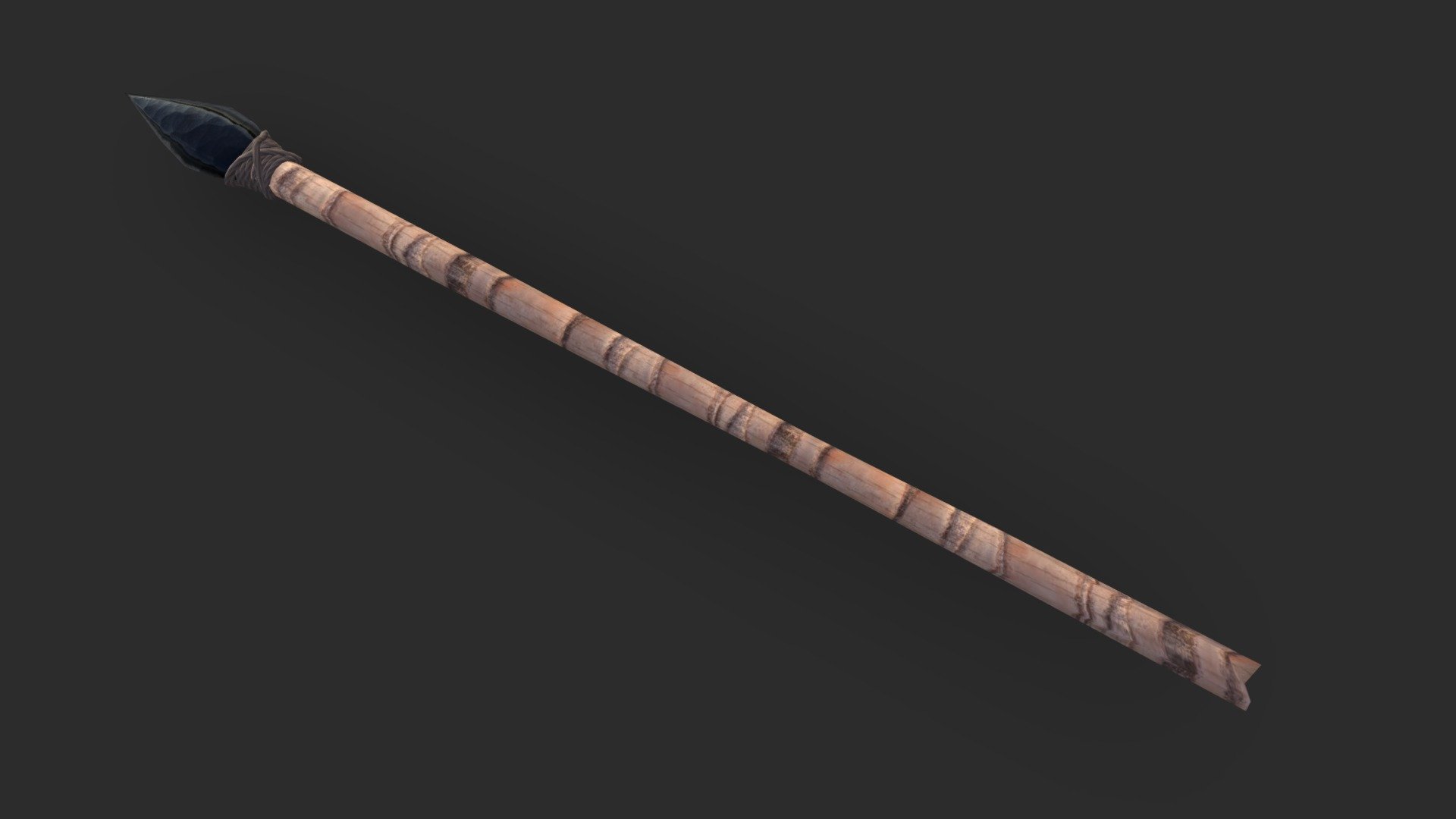 A prehistoric spear with an obsidian stone - Wooden spear - Buy Royalty Free 3D model by KangaroOz 3D (@KangaroOz-3D) 3d model