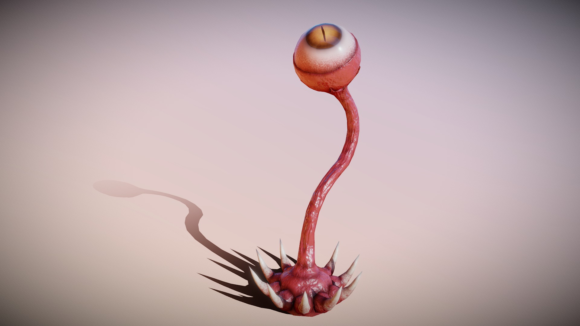 A spooky eye stalk for a hellscape I'm working on.

Modeled in blender and textured in Substance Painter 2017 3d model