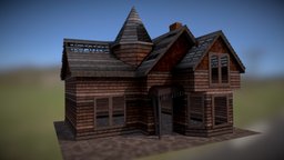 Abandonded House haunted-house, abandoned-house, hexels-textures, lowpoly