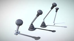 Control Levers (Low-Poly)