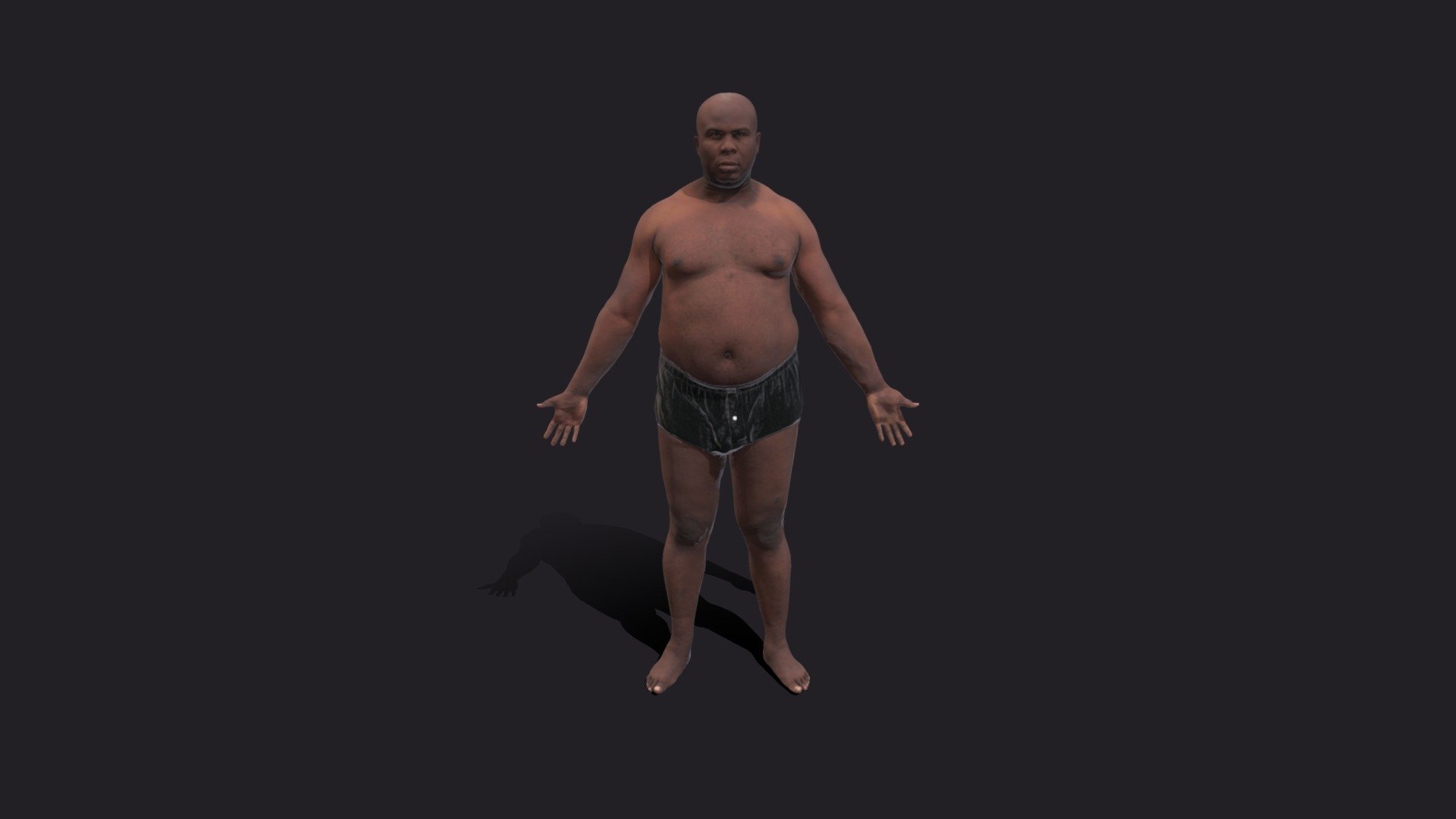 More info: www.saanatomy.com - Black Fat Male - 3D model by Adrian Ngwenya (@saart188) 3d model