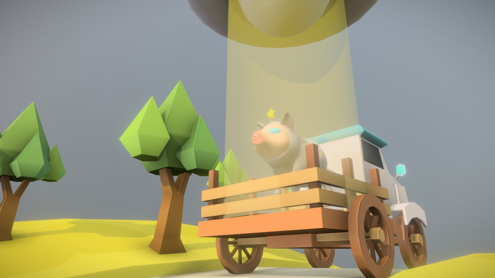 Alien Pig from Pig Farm Mix - Alien Piggy - 3D model by QuangCao 3d model