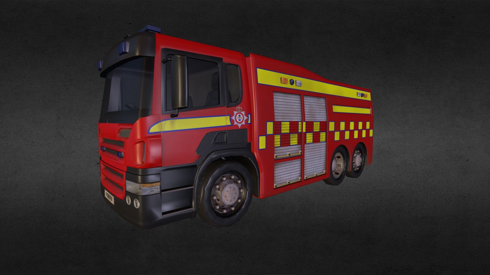3d uk firetruck - Firetruck - Buy Royalty Free 3D model by howittworks 3d model