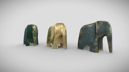 Home Decoration Elephants modern, elephant, shelf, figure, fashion, metal, decore, 3d, model, stone, decoration, sketchfab, interior, download