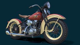 Harley Davidson Knucklehead 1936 bike, vintage, motorbike, classic, harley, harley-davidson