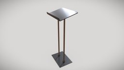 Acrilic Pulpit With Poles stand, support, furniture, metal, religion, christian, metallic, religious, podium, pulpit, metalness, speech, catolic, lectern, church-furniture, church, steel, -furniture
