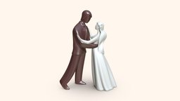 Dolls for wedding cake figure, doll, 3d-print, miniature, wedding, sugar, chocolate, author, groom, couple, cake-topper, wedding-figurines, wedding-cake-topper, wedding-cake, confectionery