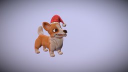 Holiday Corgi dog, christmas, corgi, character