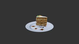 Carrot cake food, cake, carrot, fbx, unity, augmented-reality