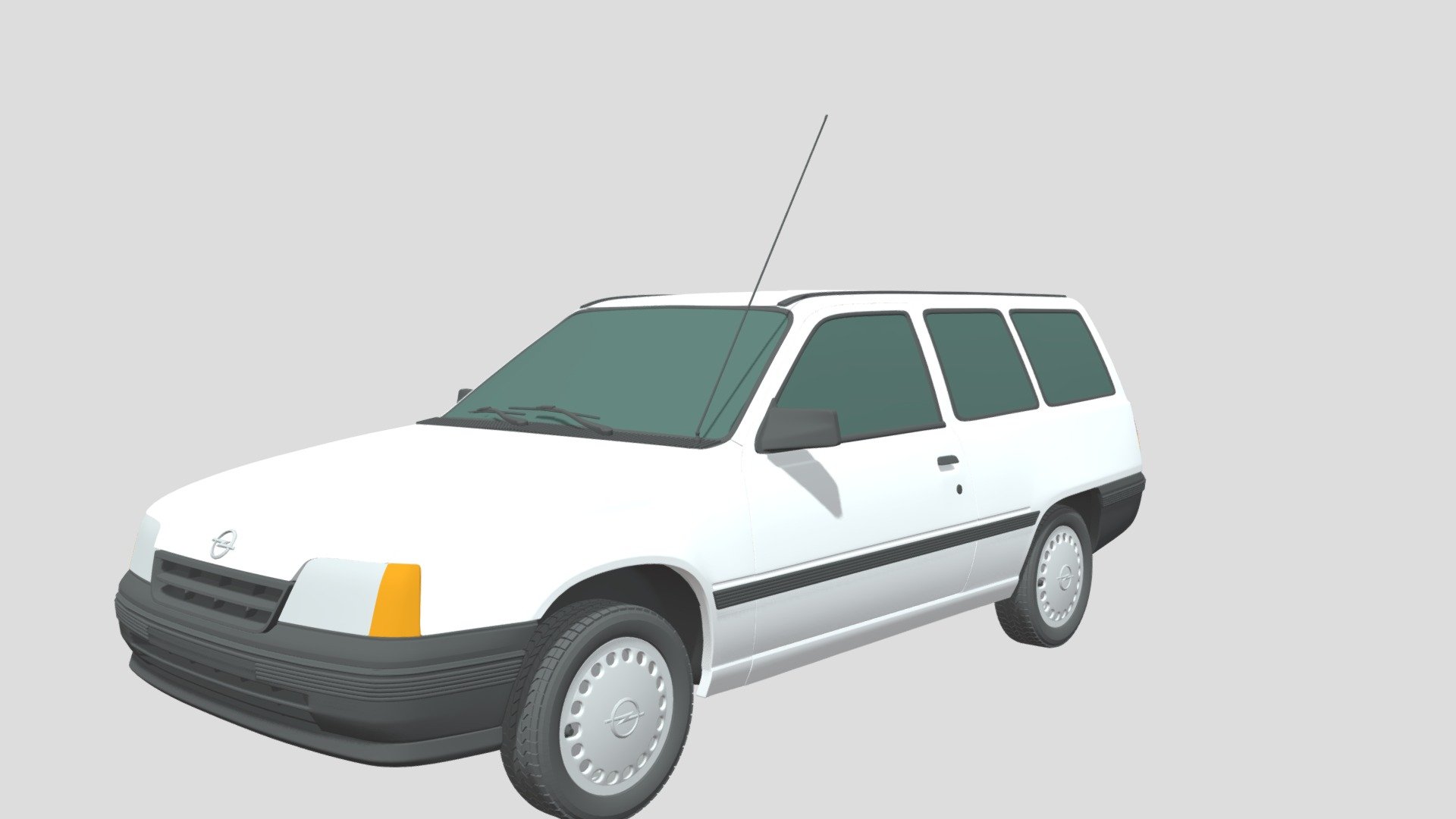 Introducing our stunning photorealistic 3D model of the Opel Kadett E Caravan (3-Doors) (1991) car, a true masterpiece of digital craftsmanship that will elevate your projects to the next level. This meticulously crafted model captures every curve, detail, and essence of a real Opel Kadett E Caravan (3-Doors) (1991) car, providing you with unparalleled realism and versatility for your creative endeavors.

Our photorealistic 3D model of the Opel Kadett E Caravan (3-Doors) (1991) car is a testament to precision and attention to detail. Each contour, from the sleek body lines to the intricacies of the headlights and tail lights, has been painstakingly recreated to mirror the elegance and realism of a genuine Opel Kadett E Caravan (3-Doors) (1991) automobile. Whether you're an automotive designer, a video game developer, or a filmmaker, this 3D model will bring your visions to life with exceptional fidelity 3d model