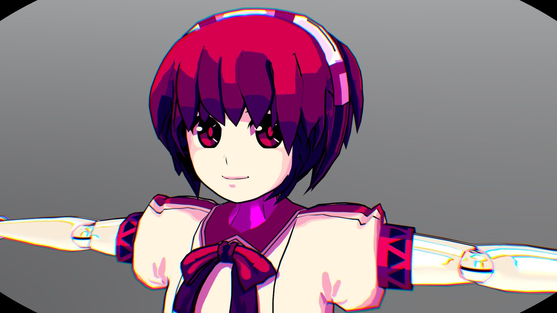 Updated 9/14/2020 New shader, new unity version, new package.
If you have any issues with the model turning pink, reimport the shader: https://github.com/poiyomi/PoiyomiToonShader/releases

Original character design belongs to Sukeban Games. The original creators of Va11halla.

Dont know if this still counts towards cute robot contest. I did upload within the contest period but didnt actually know about it.

This one was alot of fun to make. A friend of mine was playing this game in discord and it brought me back to when I first played the game.
Model is vrchat ready and armeture is setup to use with full body.
Included is a unity package with a prefab of the model setup for vrchat.
Just make sure you've imported the vrchat sdk before you import it 3d model
