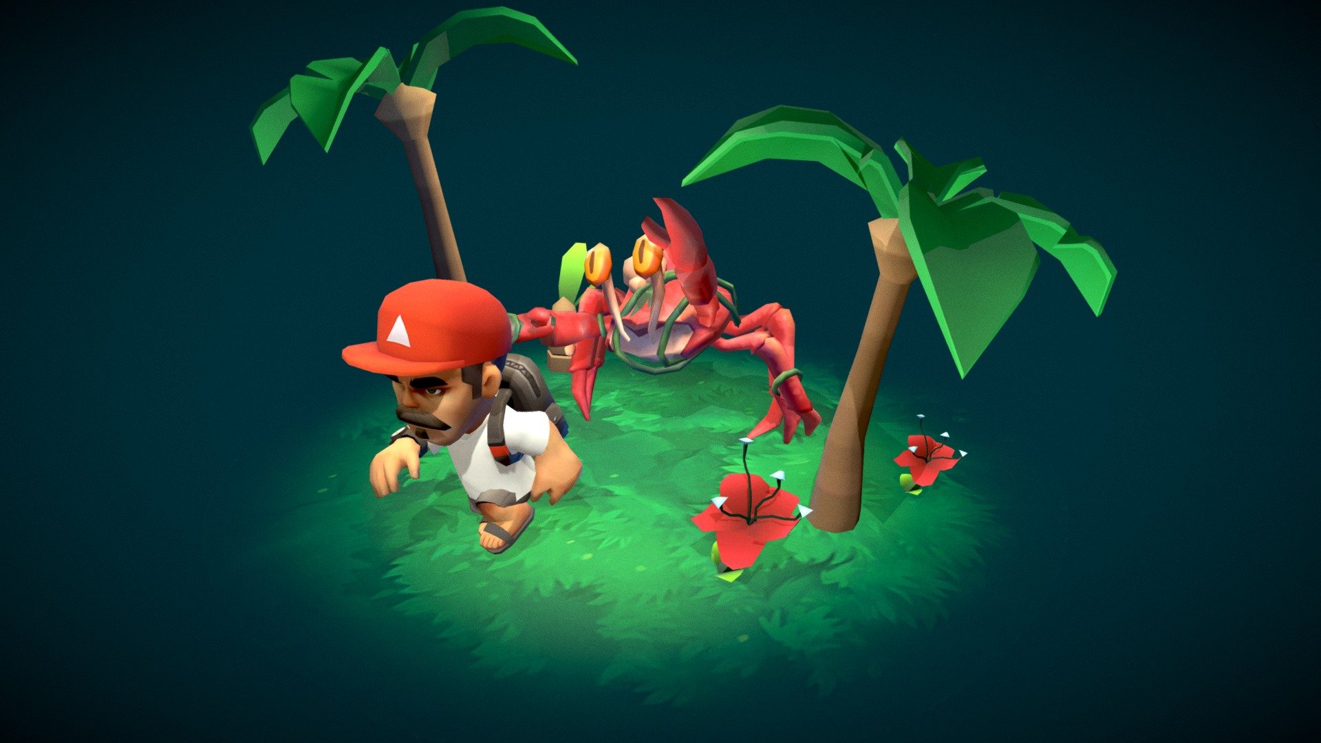 Red machine games - Epic raft game
Animator - Vitaly Kuznetsov - Crab chasing scene - 3D model by bestgamekits 3d model