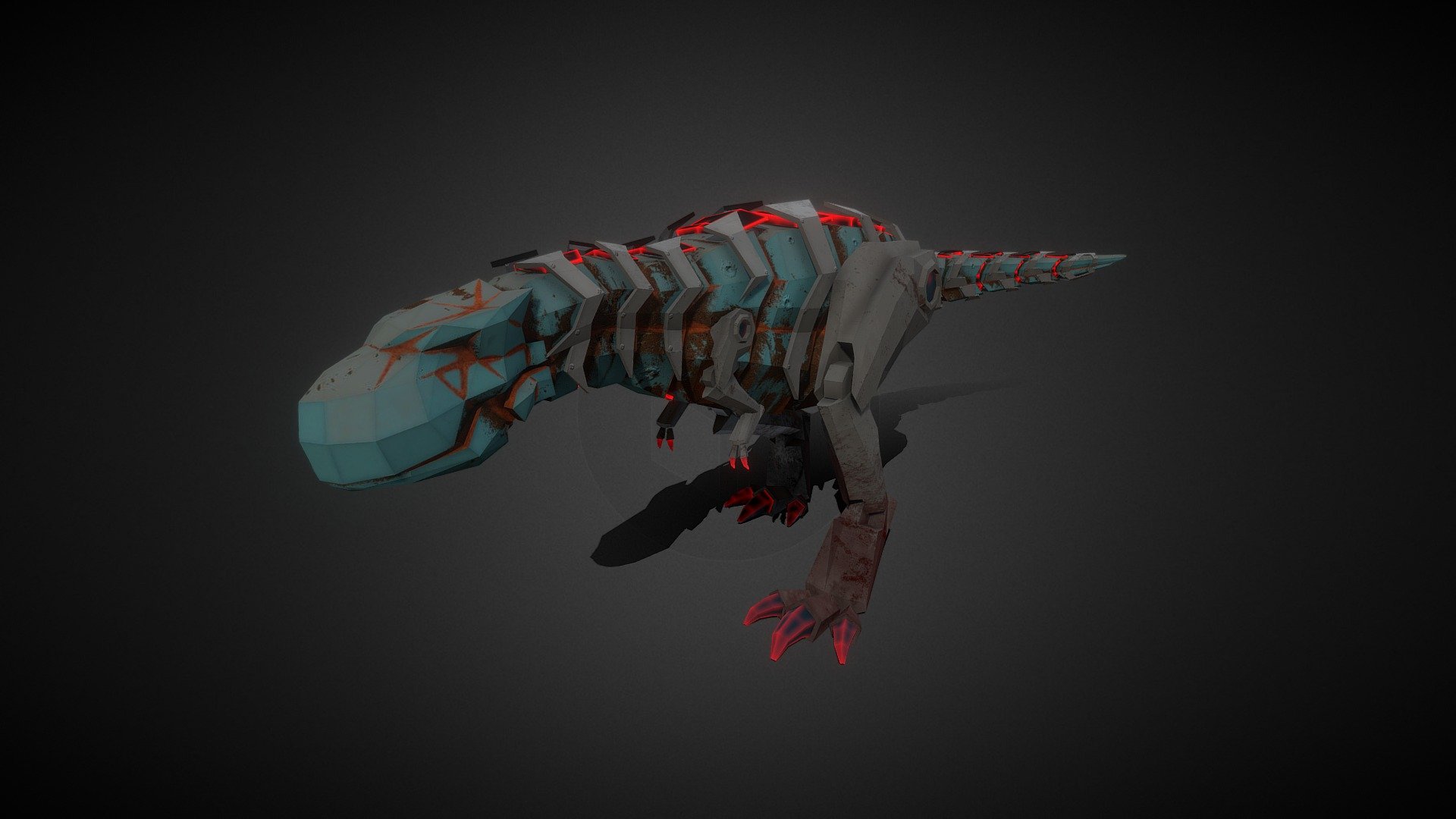 There's an updated version of this T-Rex in my profile. 
If you download the model make sure to like it. Thank you!
I made this model for one of my class and I put simple textures on it to practice UV mapping.
https://www.artstation.com/jeromeangeles - Low Poly T Rex (Walk Cycle) - Free Download - Download Free 3D model by Jerome Angeles (@jeromeangeles) 3d model