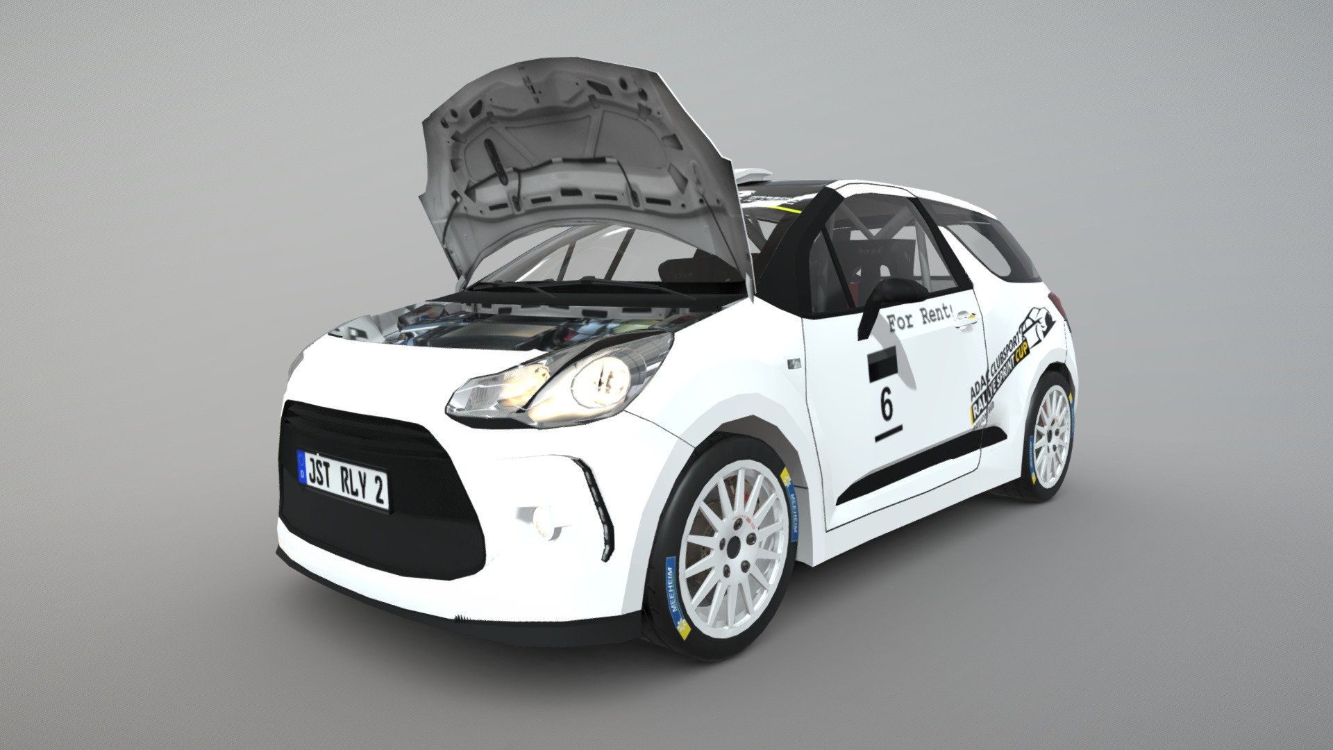 Realistic Rally Car optimized for mobile, but with great details!
-open doors, trunk, hood....
-single Bumpers objects
-UV unwrapped - Rally Car Pro 11 - 3D model by Massola Racing (@massolaracing) 3d model