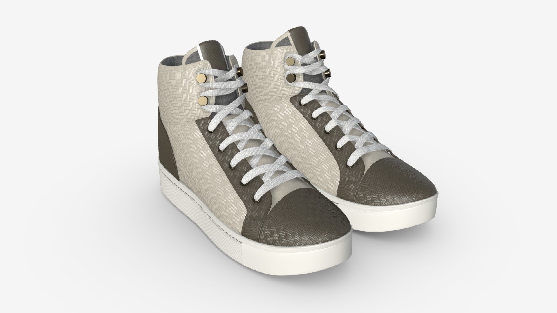 High-top Sneakers - Buy Royalty Free 3D model by HQ3DMOD (@AivisAstics) 3d model