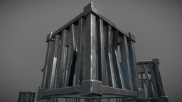 Stylized PBR Cage Wood Metal Pack