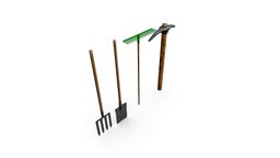 Garden Tools Set garden, fork, tool, pickaxe, gardening, spade, blender