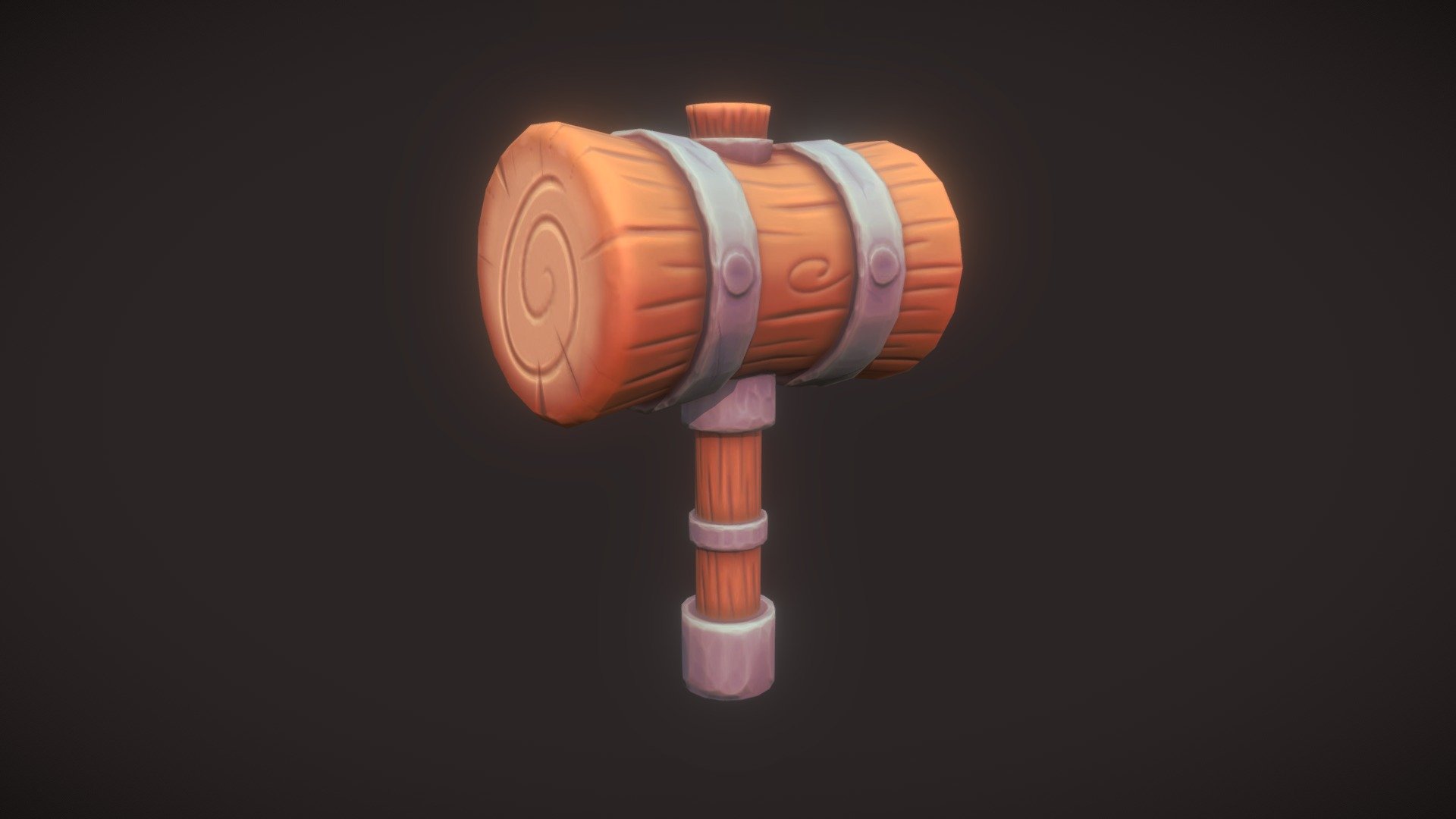 Stylized wooden hammer, modeled in Maya and Zbrush and textured in Substance Painter. This model is game ready and compatible with Unreal Engine and Unity 3D.

File Formats:

OBJ
FBX

Texture resolutions:

512x512
1024x1024
2048x2048

Texture Formats:

Base Colour
Metallic
Roughness
Normal
Ambient Occlusion
https://martynagrek.artstation.com/ - Wooden Hammer - Buy Royalty Free 3D model by MartynaGrek 3d model