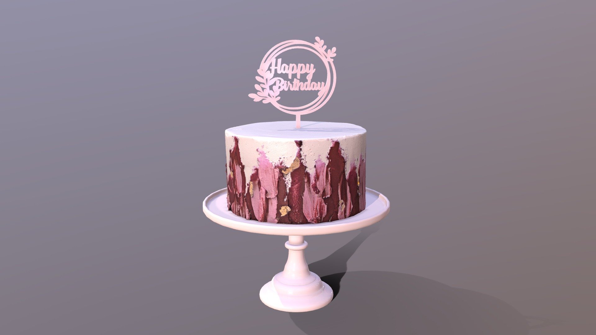3D scan of an elegant Hibiscus Buttercream Birthday Cake on the Mosser glass stand which is made by CAKESBURG Online Premium Cake Shop in UK. You can also order real cake from this link: https://cakesburg.co.uk/products/elegant-hibiscus-buttercream-cake?_pos=1&amp;_sid=7620101b1&amp;_ss=r

Textures 4096*4096px PBR photoscan-based materials Base Color, Normal, Roughness, Specular, AO) - Elegant Hibiscus Buttercream Birthday Cake - Buy Royalty Free 3D model by Cakesburg Premium 3D Cake Shop (@Viscom_Cakesburg) 3d model
