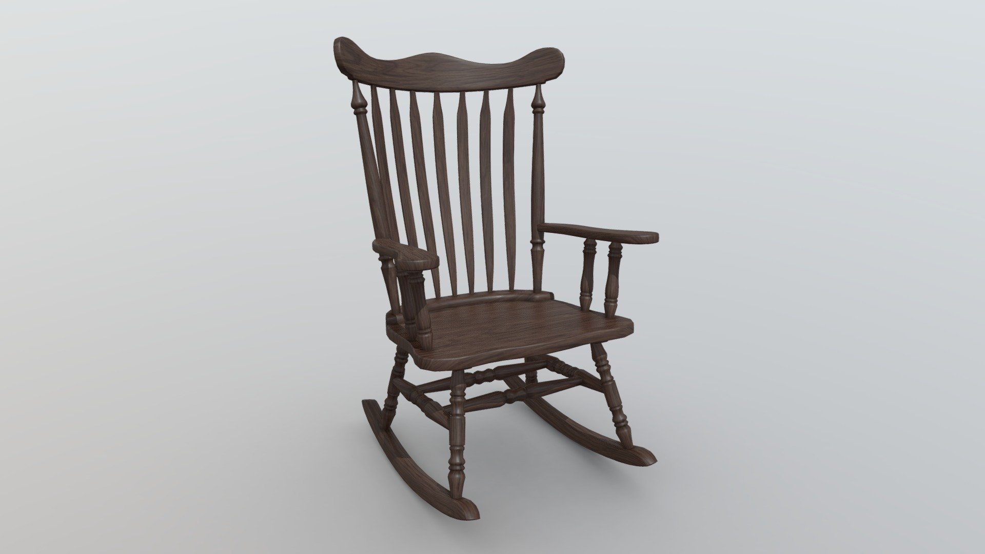 Rocking Chair 3d model real time - Rocking Chair - Buy Royalty Free 3D model by Pbr_Studio (@pbr.game.ready) 3d model