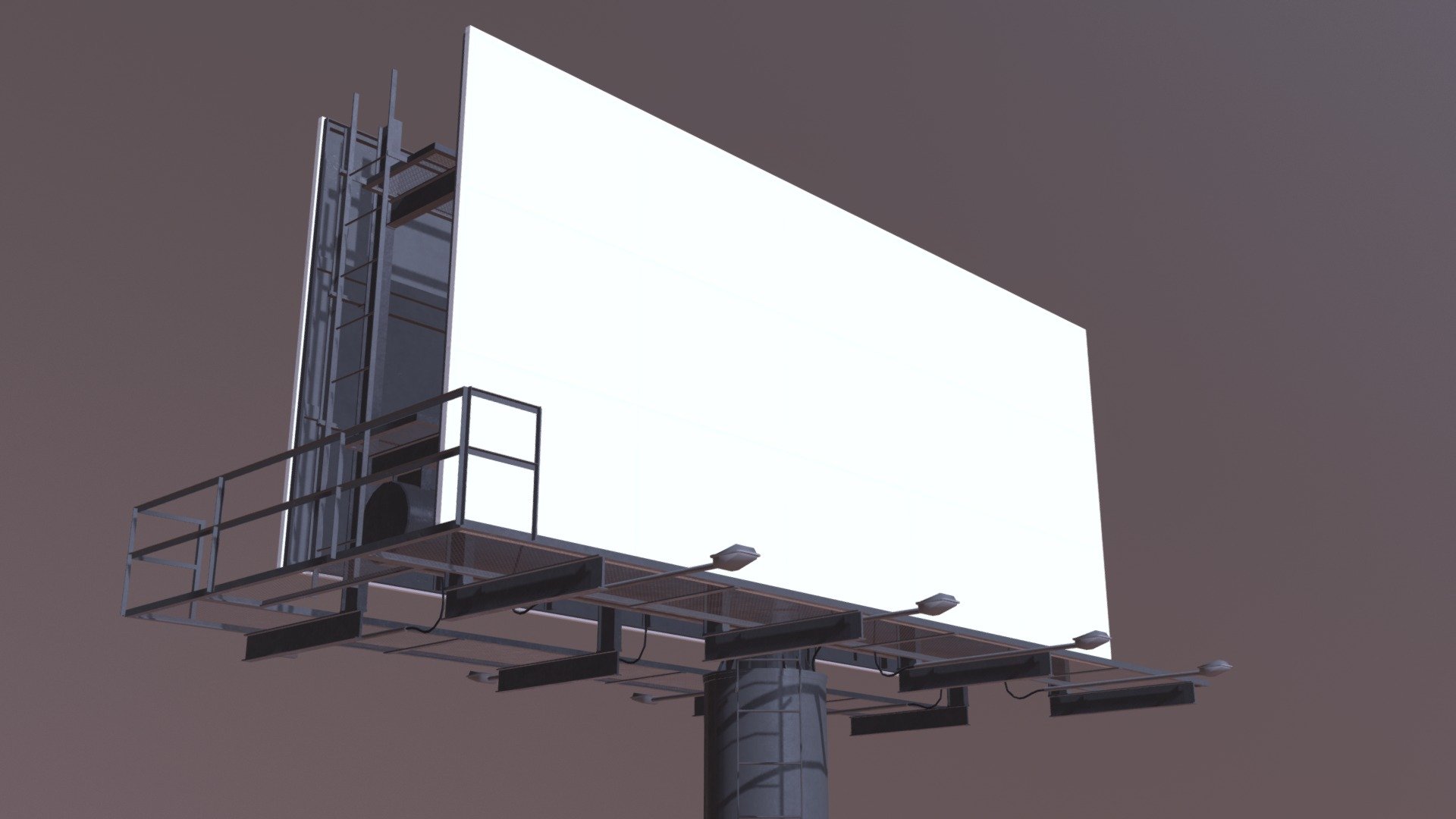 A detailed model of a Billboard, game-ready, with changable display to show any advertisement.

Modeled and textured in Blender 2.79, Source Textures from CG-Textures.
coreyreading.weebly.com - Two-Sided Billboard - 3D model by Corey Reading (@cocoreysa) 3d model