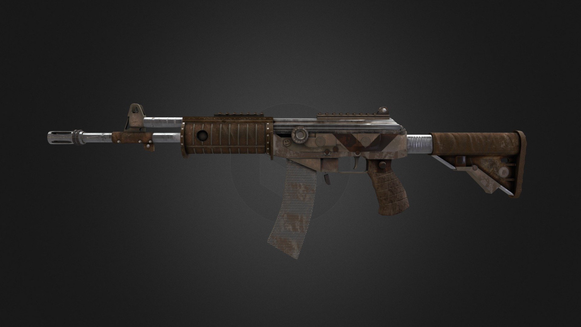 It has an old and rusty feeling to the weapon.

See more of my skins: https://steamcommunity.com/profiles/76561197996751359/myworkshopfiles/ - Galil AR | Nature of War - 3D model by Nordcrisp 3d model