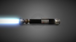 Obi-Wan’s Lightsaber (Activated) wars, lightsaber, star, sketchup, starwars