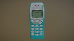 Nokia 3210 PBR cellular, phone, nokia, cellphone, mobilephone, pbr, mobile, noai, mobile_phone, feature_phone, nokia_3210