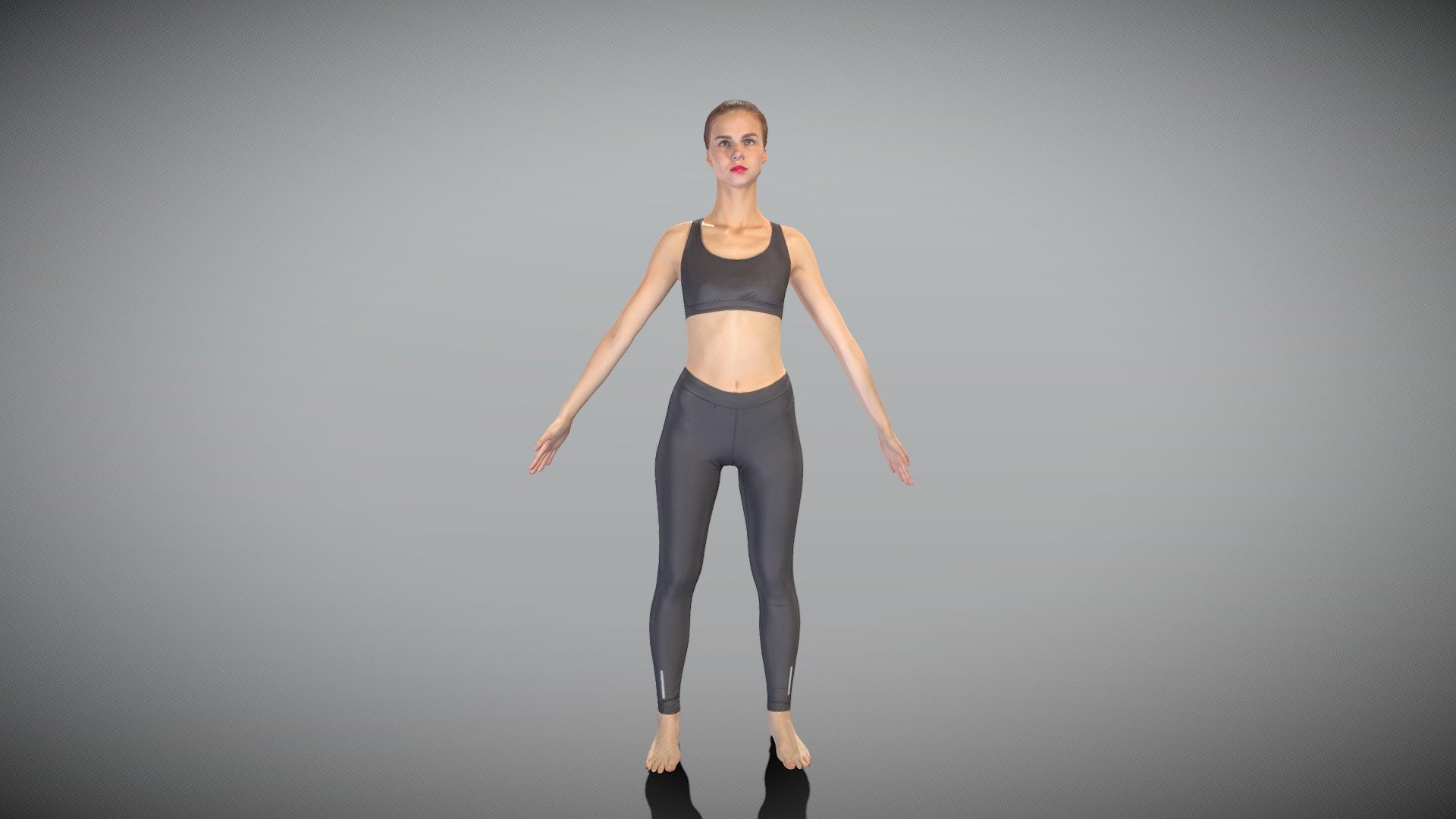 This is a true human size detailed model of a beautiful young woman of Caucasian appearance dressed in sportswear. The model is captured in the A-pose with mesh ready for rigging and animation in all most usable 3d software.

Technical specifications:




digital double scan model

low-poly model

high-poly model (.ztl tool with 5-6 subdivisions) clean and retopologized automatically via ZRemesher

fully quad topology

sufficiently clean

edge Loops based

ready for subdivision

8K texture color map

non-overlapping UV map

ready for animation

PBR textures 8K resolution: Normal, Displacement, Albedo maps

Download package includes a Cinema 4D project file with Redshift shader, OBJ, FBX, STL files, which are applicable for 3ds Max, Maya, Unreal Engine, Unity, Blender, etc. All the textures you will find in the “Tex” folder, included into the main archive.

3D EVERYTHING

Stand with Ukraine! - Beautiful sporty woman ready for animation 450 - Buy Royalty Free 3D model by deep3dstudio 3d model