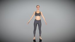 Beautiful sporty woman ready for animation 450