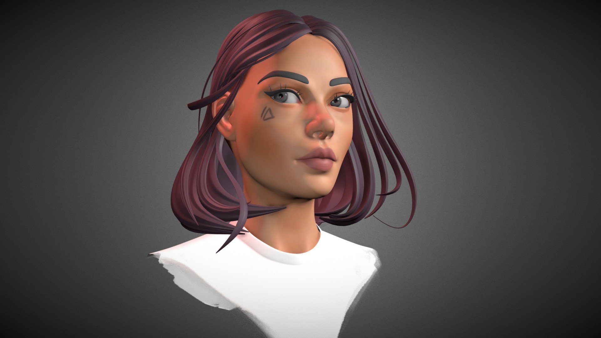 Some girl's portrait 3d model
