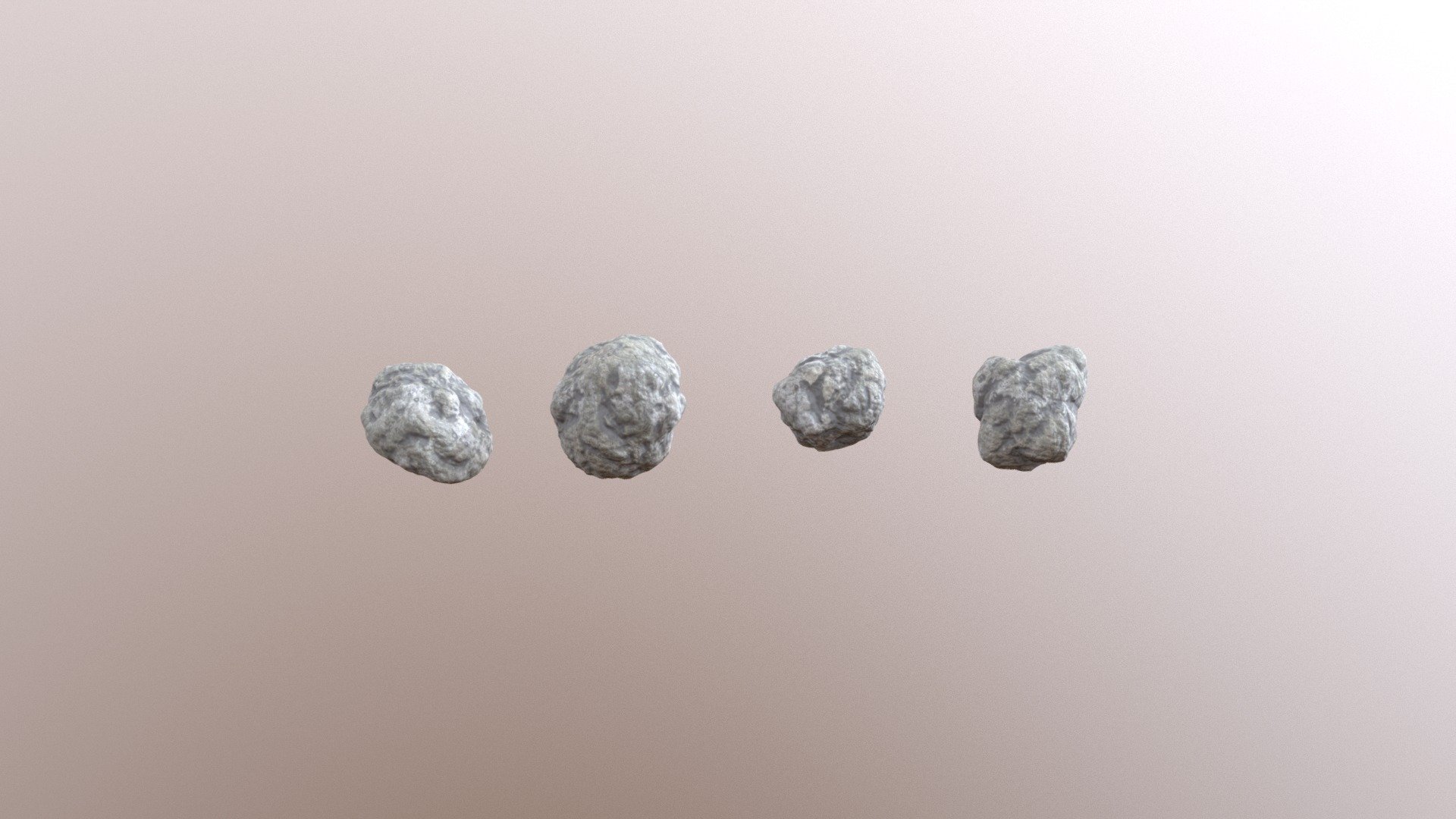 Some nice space boulders. Created for fun&hellip; or something - Moon Rocks - 3D model by zulubo 3d model