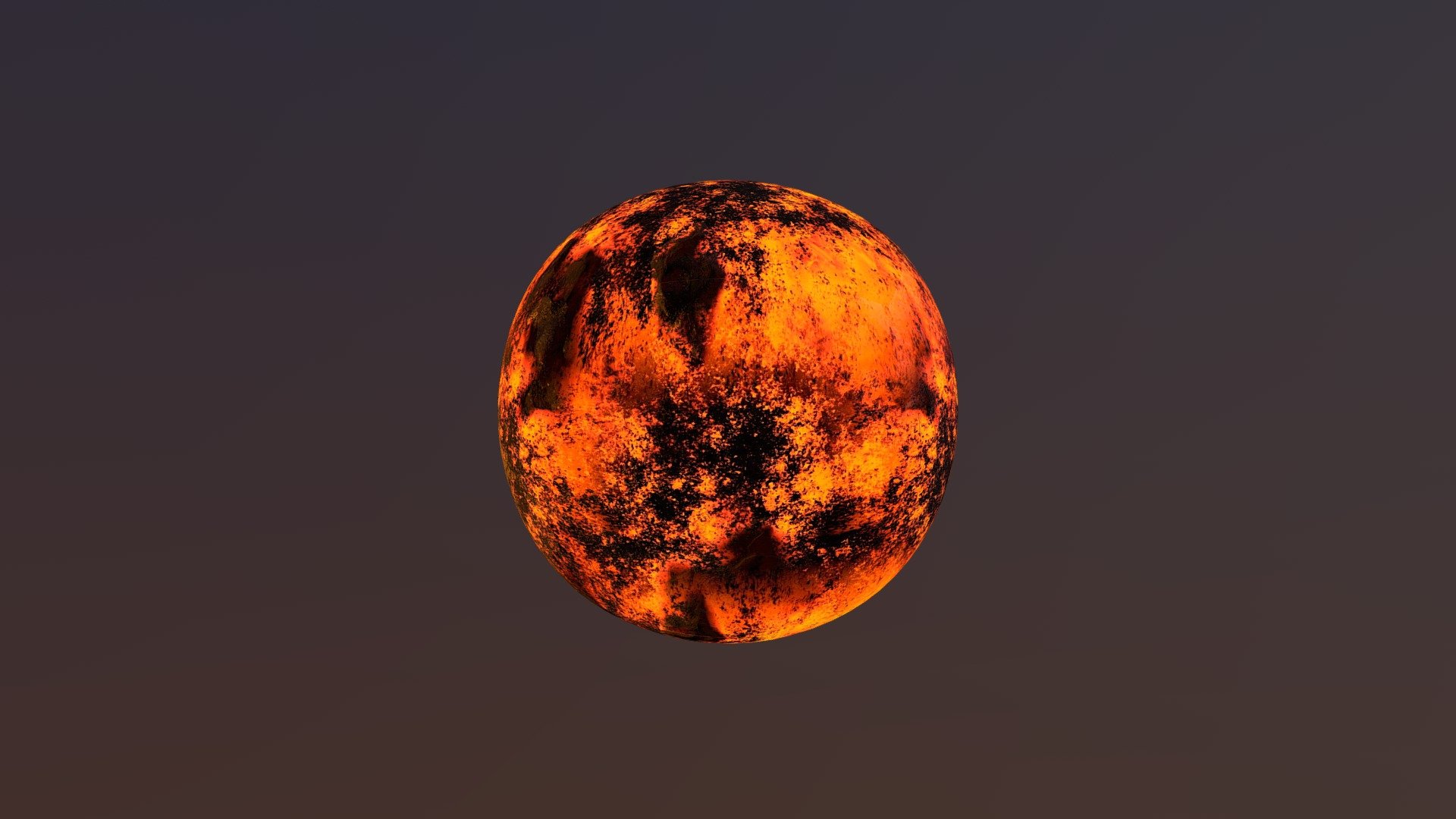 Made this lava texture in substance designer 3d model