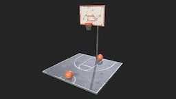 Basketball Court basketball, nba, maya2017, basketballcourt, substance, gameart, animation