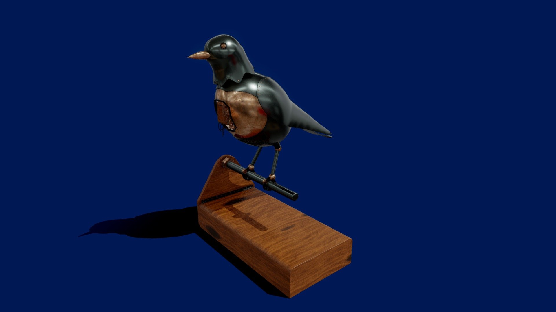 I was quite bored today and modeled this little fella&hellip; turned out he really wanted to move, so I ended up giving him a bit of life aswell - Mechanical bird - Download Free 3D model by BatOnDrugs 3d model