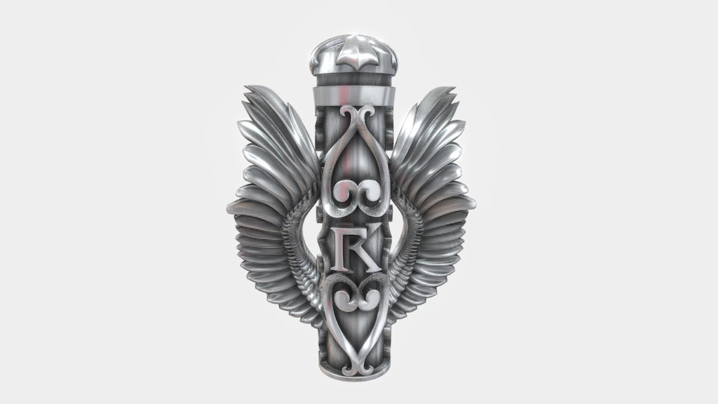 Bespoke design for silver bottel with wings - Bottle Wings - 3D model by Kostas Kyrsanidis (@3Dreamer) 3d model