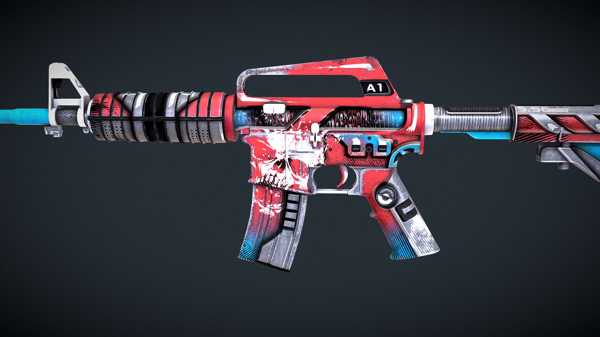 New skin for m4a1 - M4A1-S | Mortal Equalizer - 3D model by ArchwayJones (@nubbyboy1) 3d model