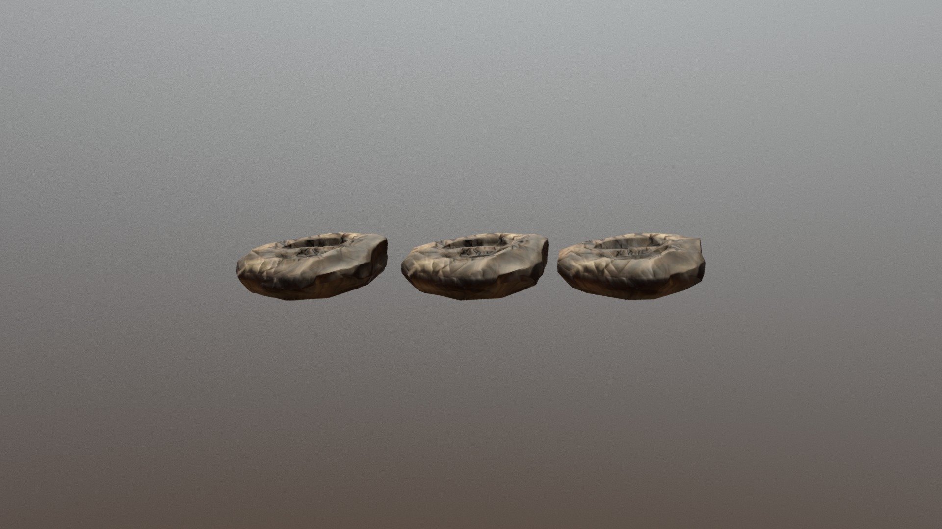Runed Rock Grouped - 3D model by KingdomPots 3d model